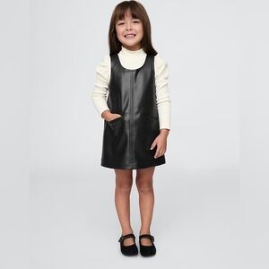GAP kids faux leather jumper dress set